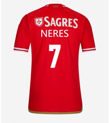 Lacne Muži Futbalové dres Benfica David Neres #7 2023-24 Krátky Rukáv - Domáci